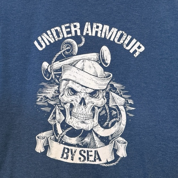 Under Armour Men's UA Freedom by Sea Short Sleeve Blue T-Shirt size Small - Picture 3 of 9